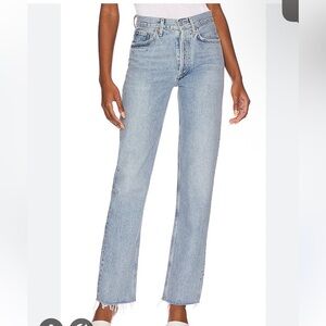 Agolde lana mid rise straight leg jeans in sway. Size 25. NWT.